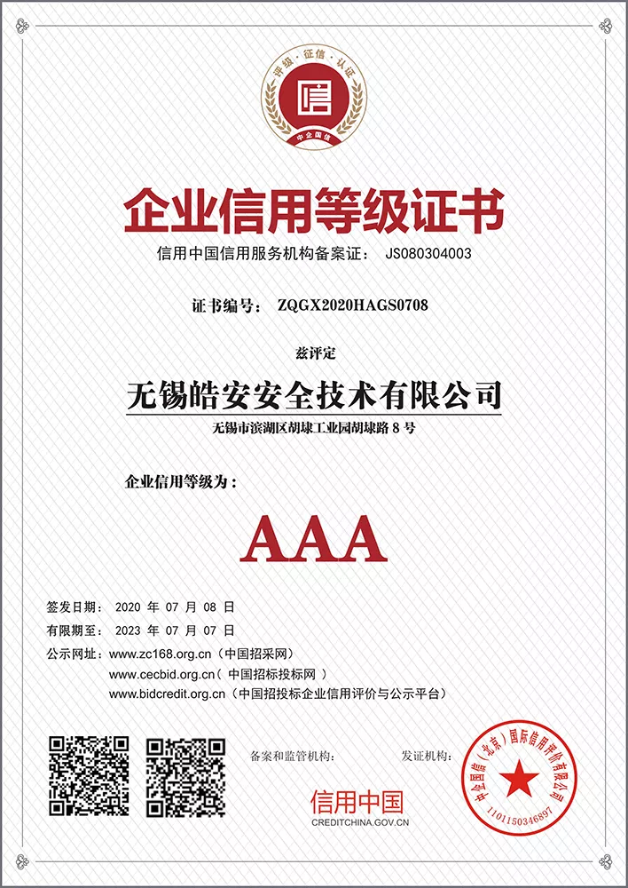 企业信用等级证书